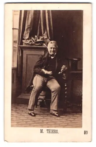 Fotografie Portrait Adolphe Thiers, Präsident der 3. Republik Frankreichs