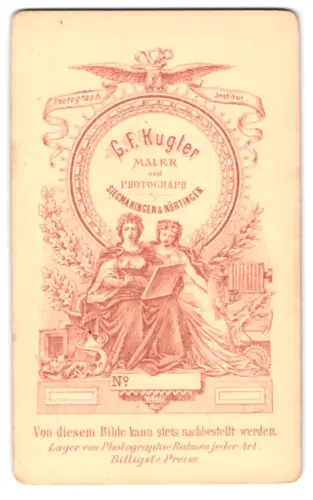 Fotografie G. F. Kugler, Sigmaringen, Malerin und Fotografin nebst Plattenkamera