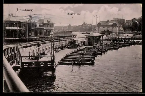 AK Hamburg-St.Georg, Cafe und Restaurant Alsterlust