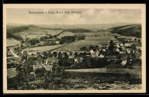 AK Rottenbach i. Thür. Wald, Ansicht von Norden