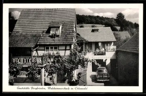 AK Waldwimmersbach /Odenwald, Gasthaus Bergfrieden, Bes. Familie Heinrich Kresser