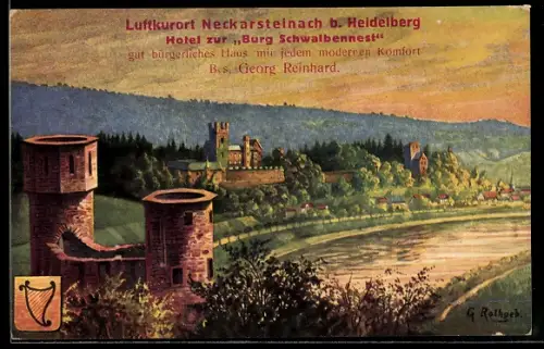 AK Neckarsteinach /Heidelberg, Burg Schadeck, Mittelburg, Hinterburg