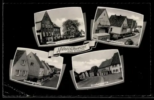 AK Höheischweiler /Kreis Pirmasens, Schulpartie, Strassenpartien