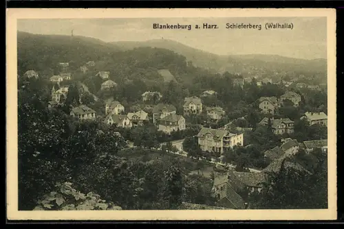 AK Blankenburg a. Harz, Schieferberg und Walhalla