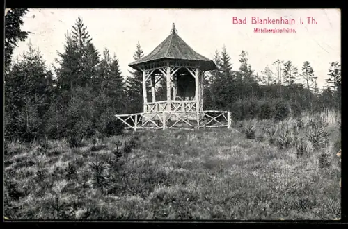 AK Bad Blankenhain, Partie an der Mittelbergkopfhütte