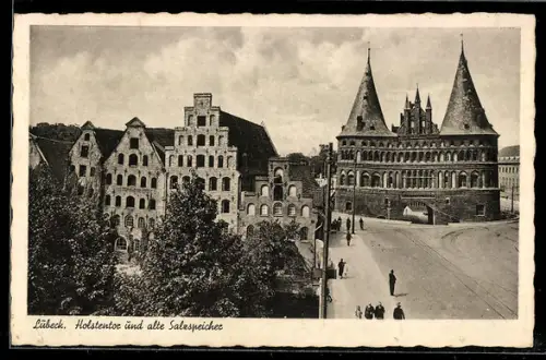 AK Lübeck, Holstentor und alte Salzspeicher
