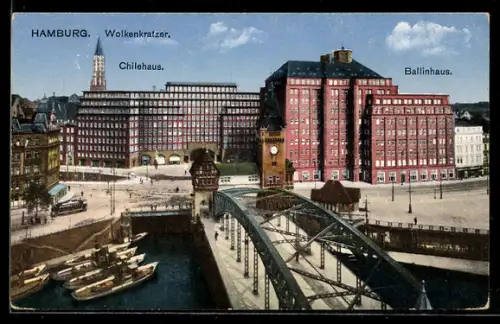 AK Hamburg-Kontorhausviertel, Chilehaus, Ballinhaus