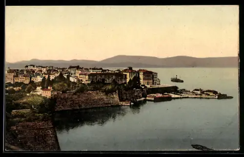 AK Corfou, Palais Royal et Port