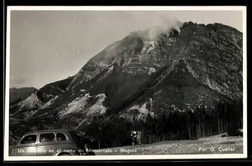 AK Bogotá, Un incendio en el cerro de Monserrate