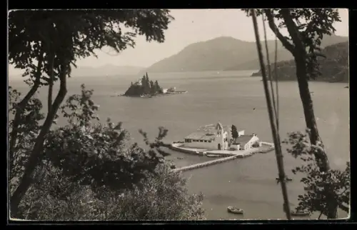 AK Ponticonissi /Corfou, Kloster am Meer
