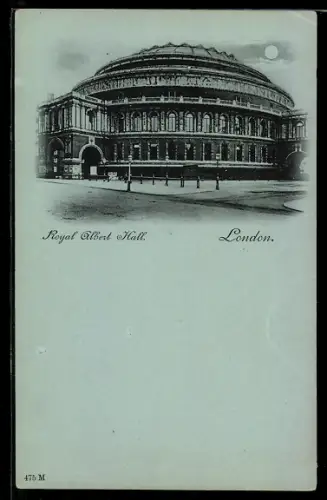 Mondschein-AK London, Royal Albert Hall