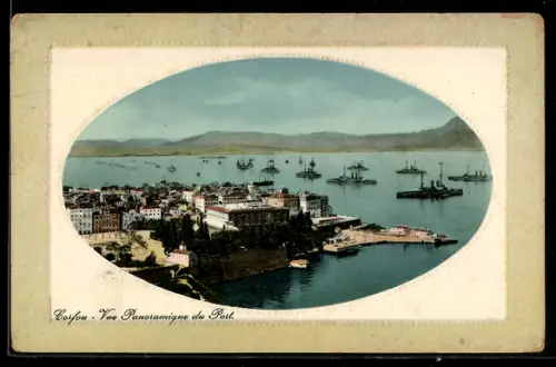 AK Corfou, Vue Panoramique du Port