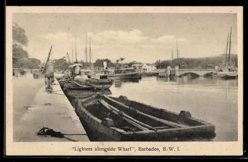 AK Barbados, Lighters alongside Wharf