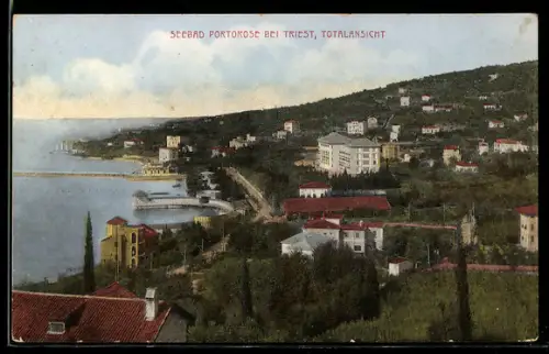 AK Seebad Portorose bei Triest, Totalansicht