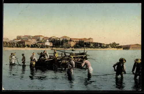 AK Corfou, La pêche a la rive de Castrades