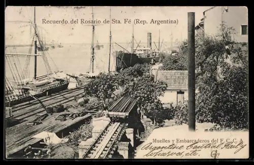 AK Rosario de Sta. Fé, Muelles y Embarcaderos del F. C. C. A