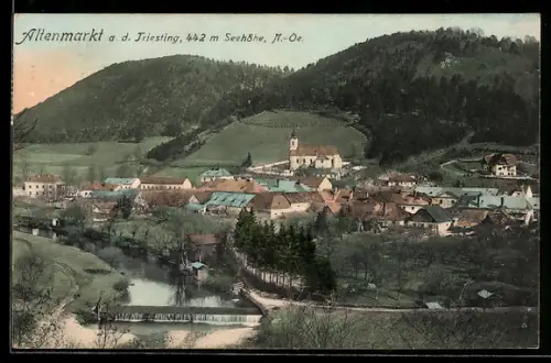 AK Altenmarkt a. d. Triesting, Ortsansicht mit Kirche