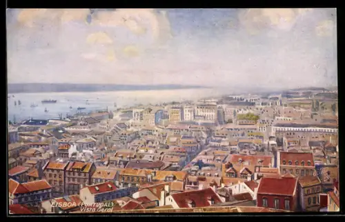 Künstler-AK Lisboa, Vista Geral