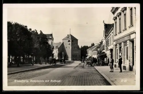 AK Wieselburg, Hauptplatz mit Rathaus