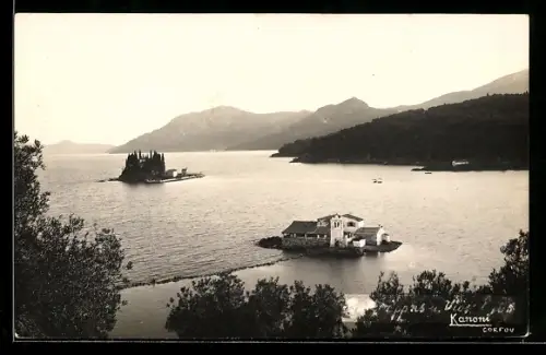 AK Kanoni, Panoramablick über das Wasser