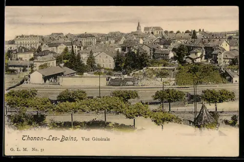 AK Thonon-les-Bains, Vue Générale