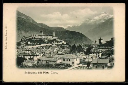 AK Bellinzona, Teilansicht mit Pizzo Claro