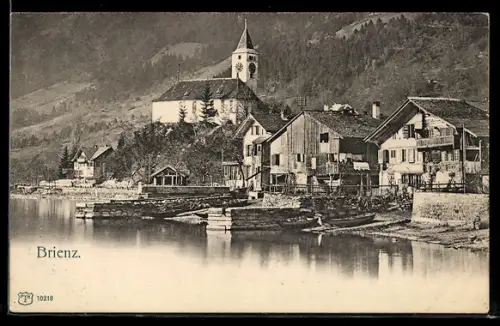 AK Brienz, Panorama mit Uferblick