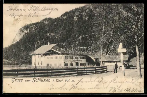 AK Pinswang, Gasthaus zum Schluxen