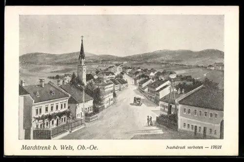 AK Marchtrenk, Strassenansicht mit Auto