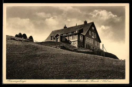 AK Alte Schlesische Baude, Blick auf die Baude