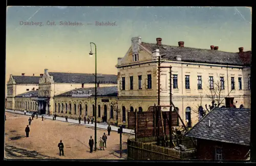 AK Oderberg /Öst. Schlesien, Bahnhof