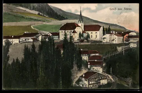 AK Anras, Ortsansicht mit Blick zur Kirche