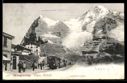 AK Wengeralp, Bergbahn beim Eiger und Mönch