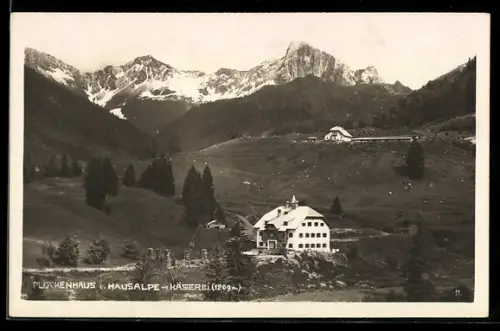 AK Plöckenhaus, Partie auf der Hausalpe mit Käserei