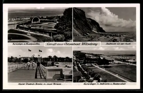 AK Misdroy, Kuranlagen mit Musikpavillon, Kaiser-Friedrich-Brücke