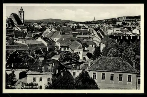 AK Eisenstadt, Totalansicht über die Dächer