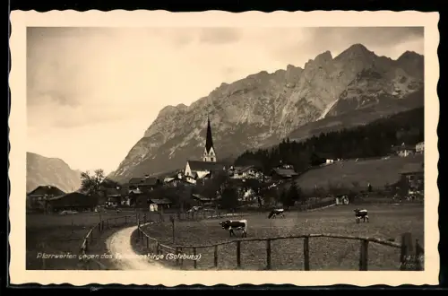 AK Pfarrwerfen, Ortsansicht mit Kirche