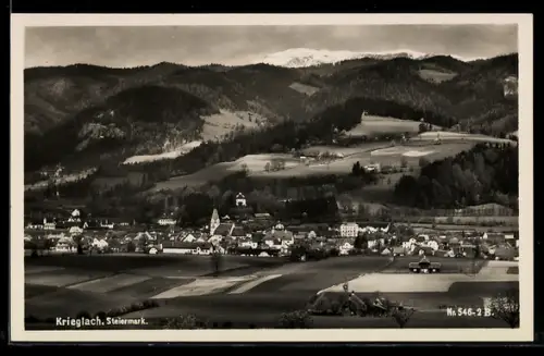 AK Krieglach, Panorama der Stadt