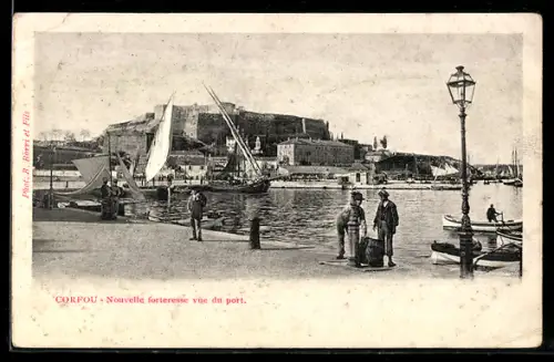 AK Corfou, Nouvelle fortresse vue du port