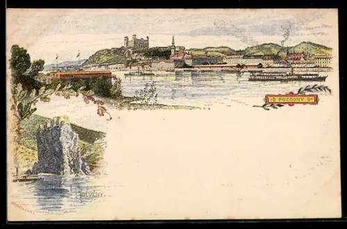 Künstler-AK Pozsony, Panorama