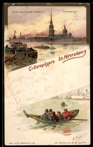 Lithographie St. Petersbourg, Forteresse