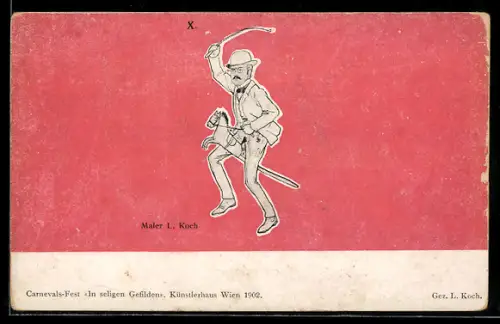 AK Wien, Künstlerhaus, Carnevals-Fest 1902, Maler L. Koch