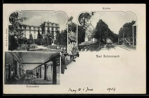 AK Bad Schinznach, Kirche, Colonaden