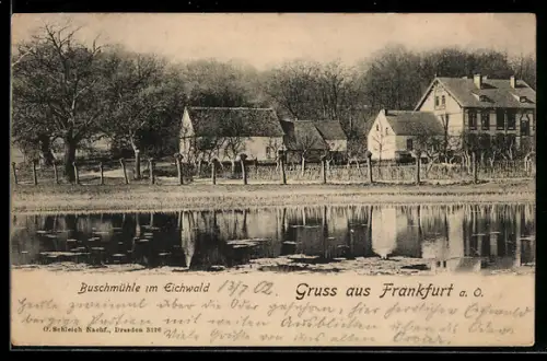AK Frankfurt a. O., Gasthof Buschmühle im Eichwald