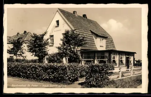 AK St. Peter, Hotel-Pension Haus Sonnenschein, Bes. K. Drews