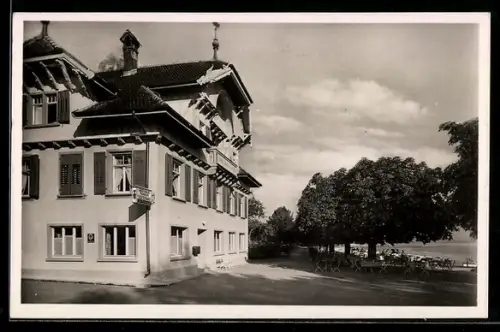 AK Insel Reichenau i. B., Gasthof und Pension Seeschau, Bes. Karl Roser