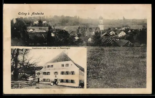 AK Erling b. Andechs, Gasthaus zur Post v. J. Panzinger