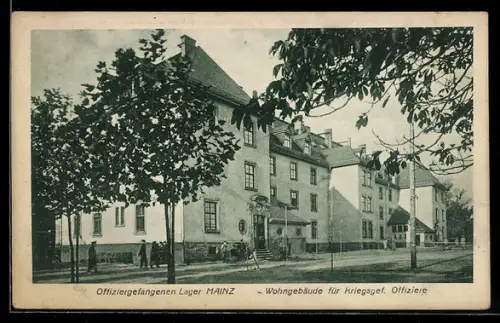 AK Mainz, Offiziergefangenen-Lager, Wohngebäude für Kriegsgefangene Offiziere