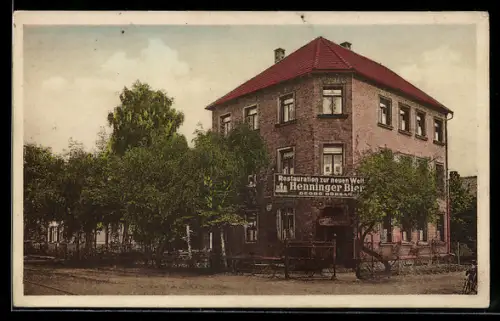AK Neu-Isenburg, Restaurant zur neuen Welt von G. Rübsam Ww.