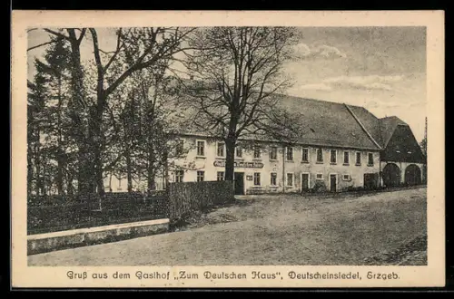 AK Deutscheinsiedel /Erzgeb., Gasthof Zum Deutschen Haus